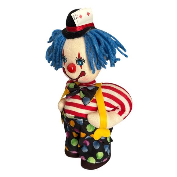 Vintage Dolmax Wind Up Musical Small World Clown Doll - Picture 5 of 10